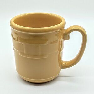 Longaberger Yellow Woven Traditions Ceramic Mug